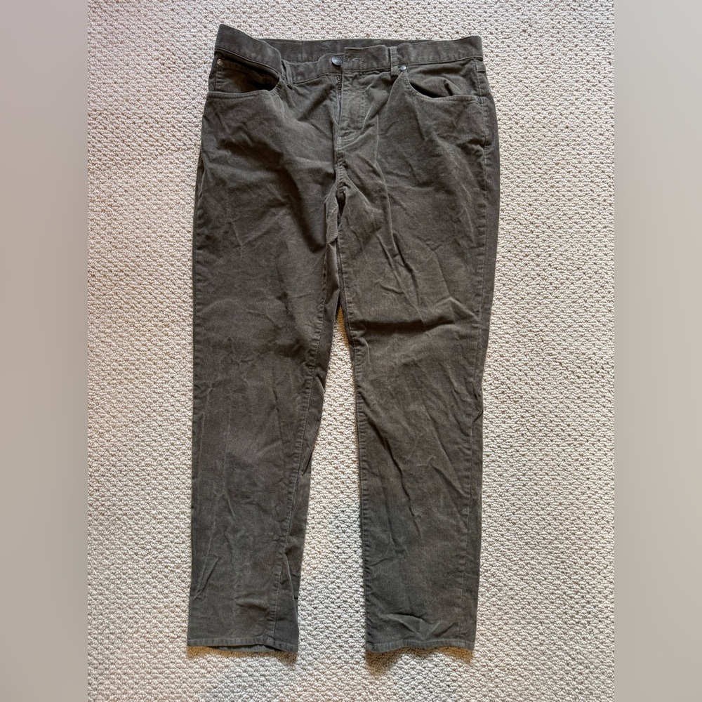 Brooks Brothers Men's Dark Olive Corduroy Pants